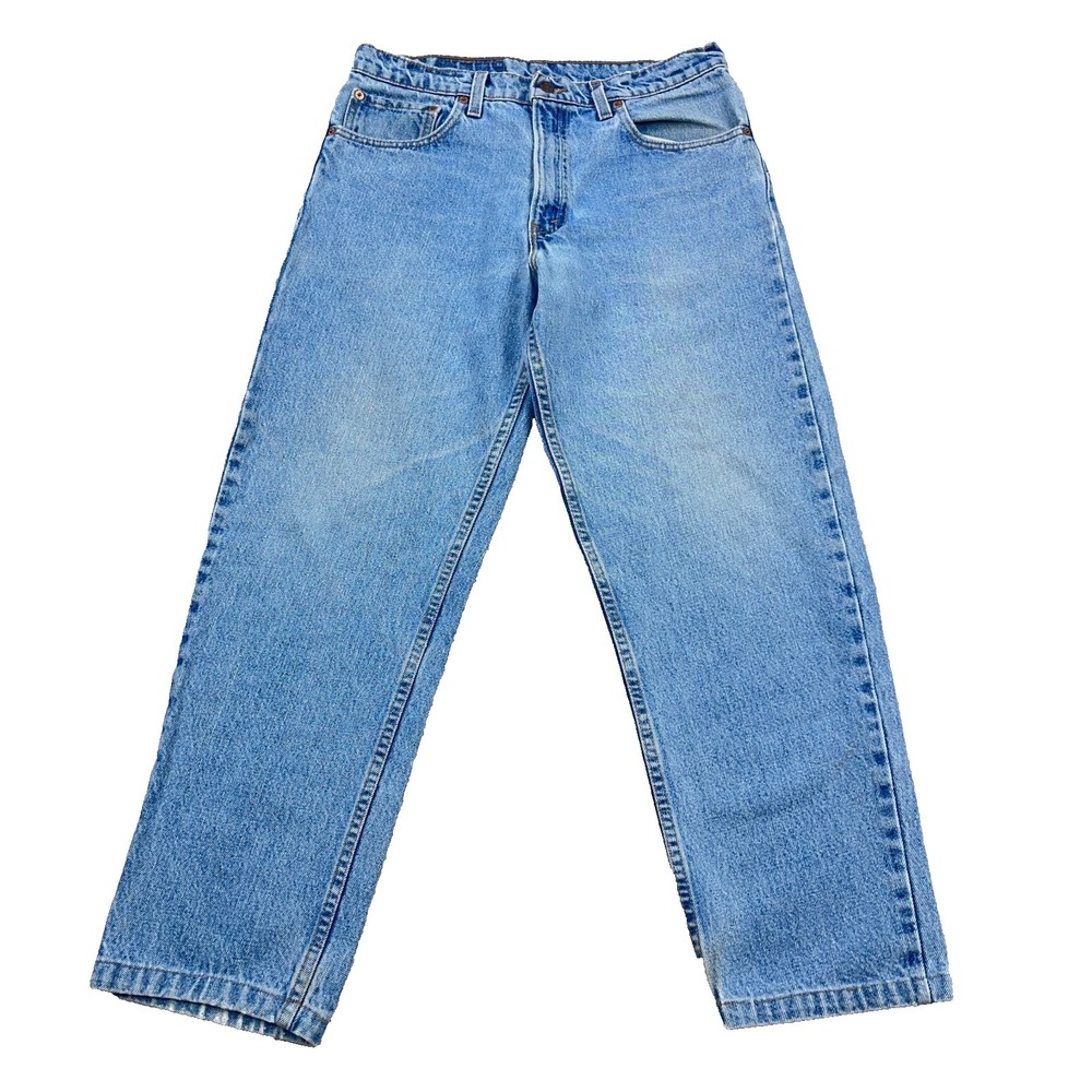 Vintage Levis 550 Jeans Men 30x27 Relaxed Fit Tapered Leg 90s USA Light Wash **
